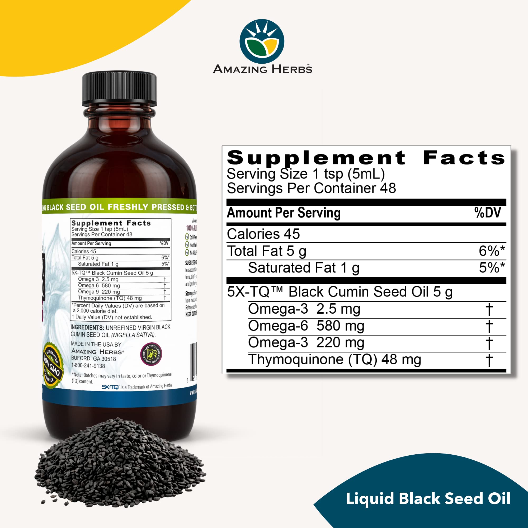 Black Seed Oil - Cold Pressed Nigella Sativa Aids