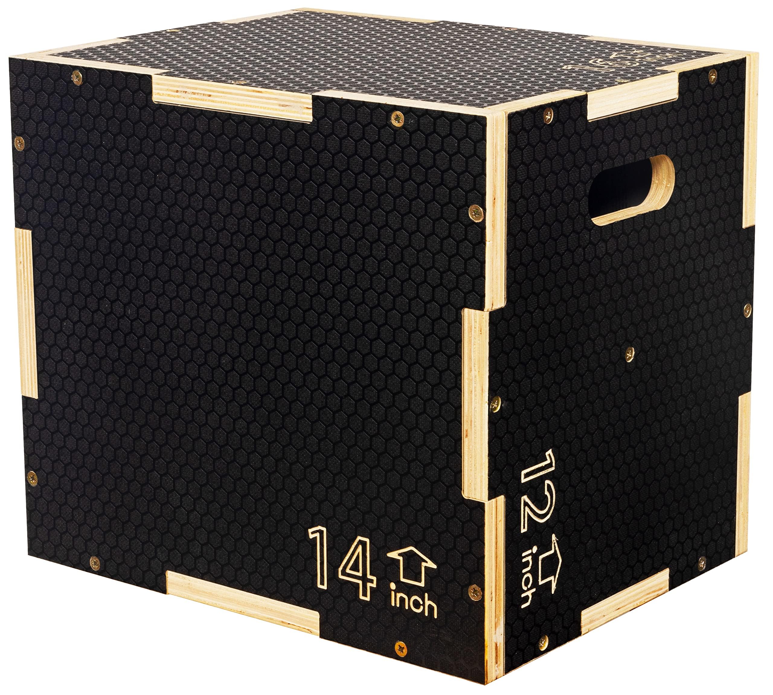 Non-Slip Wooden Plyo Box - 3 in 1 heights
