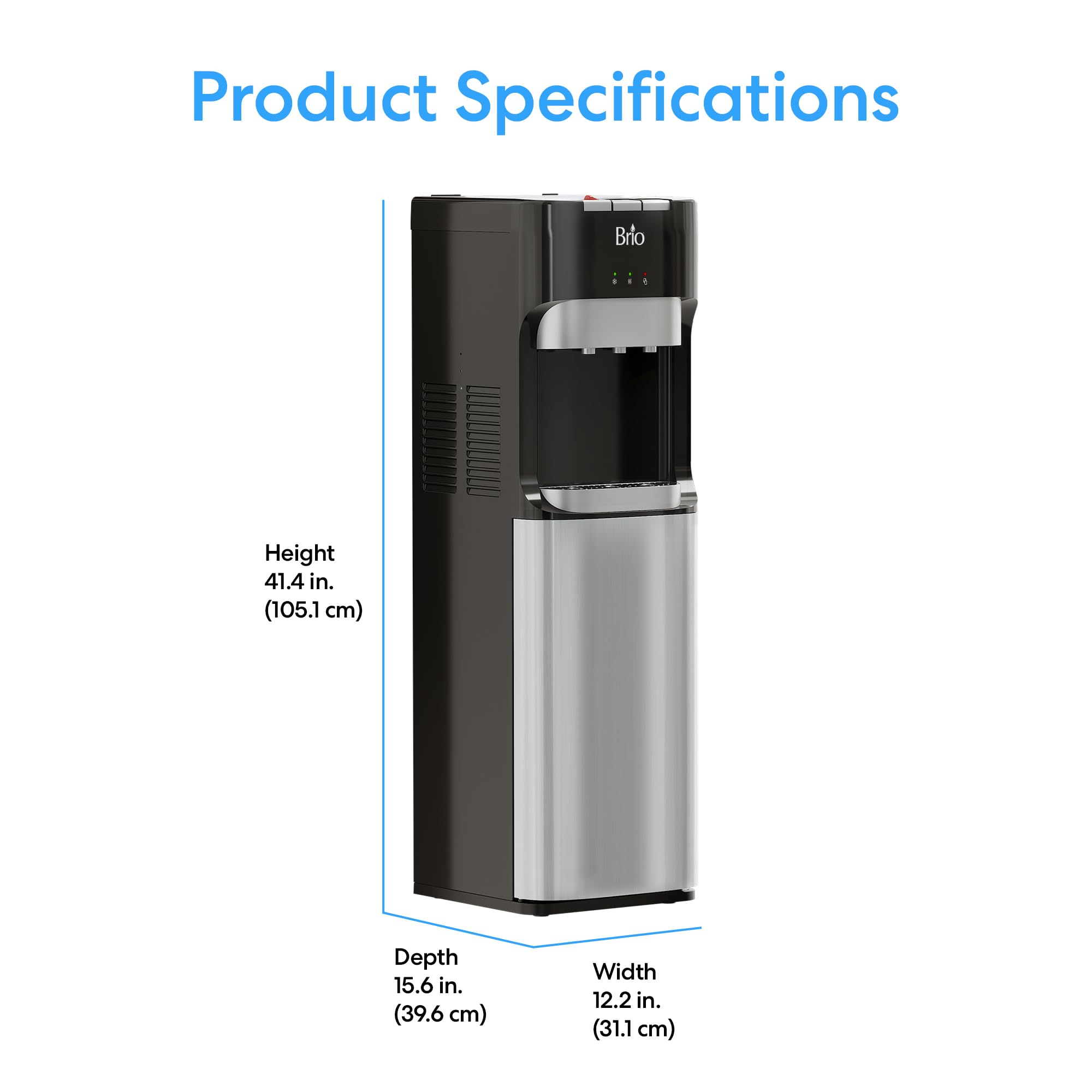 Water Cooler Dispenser - Bottom Loading for 5 Gallon Bottles