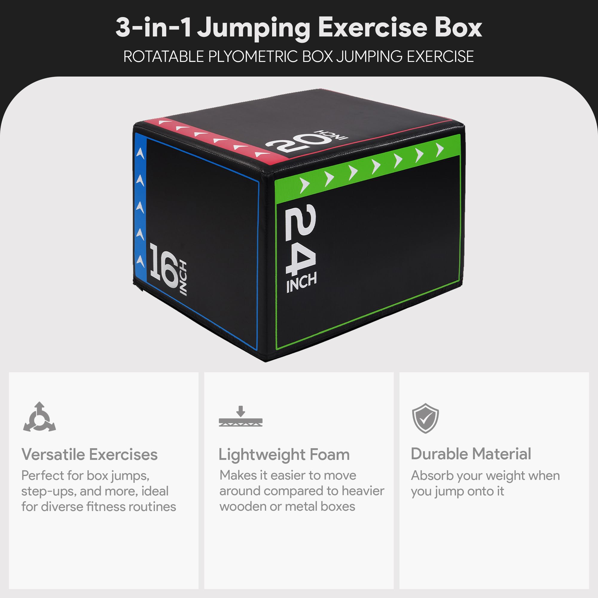 Foam Plyo Box - 3 in 1 heights