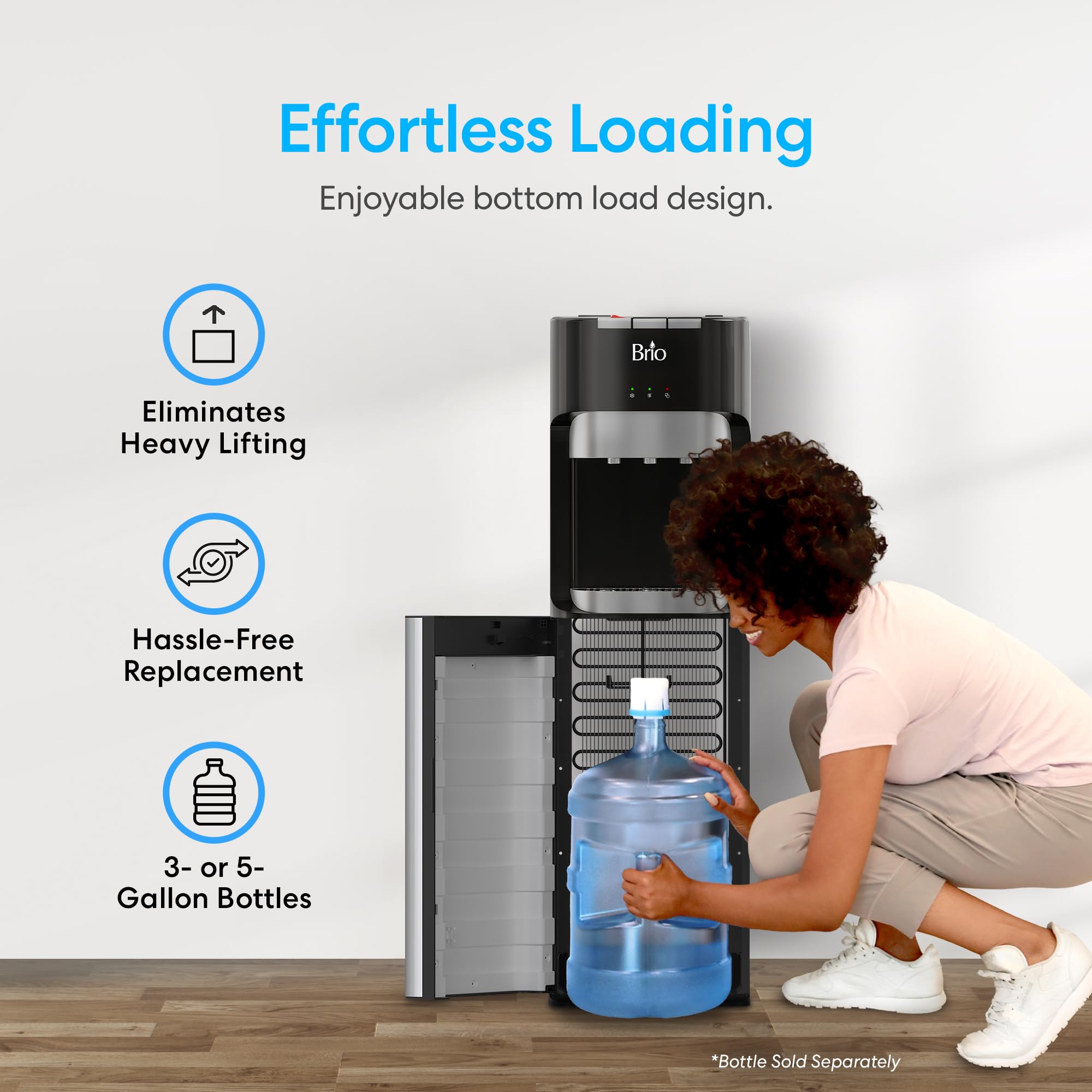 Water Cooler Dispenser - Bottom Loading for 5 Gallon Bottles