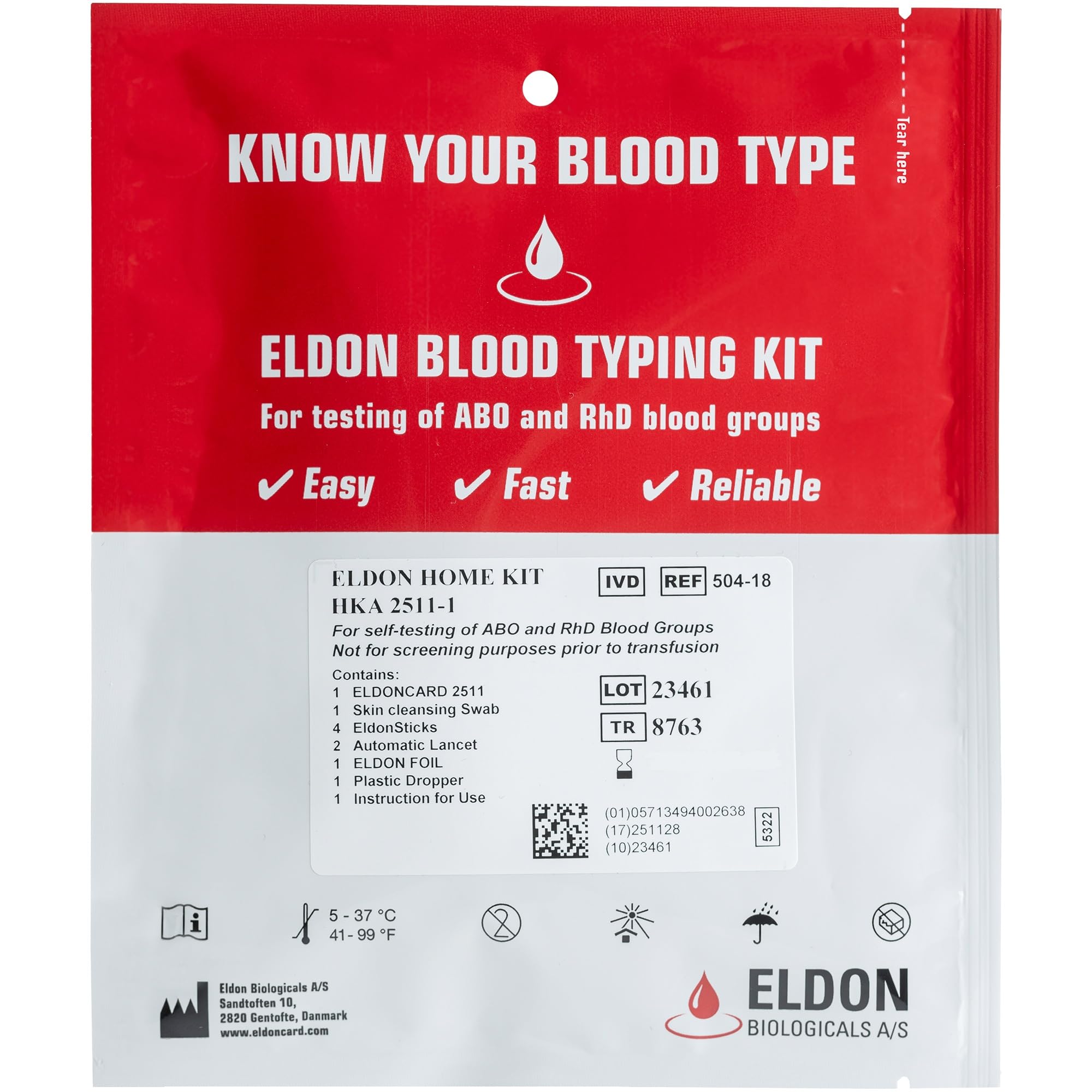Blood Type Test KIT - Find Out if You are A, B, O, AB & Rh Null
