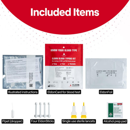 Blood Type Test KIT - Find Out if You are A, B, O, AB & Rh Null