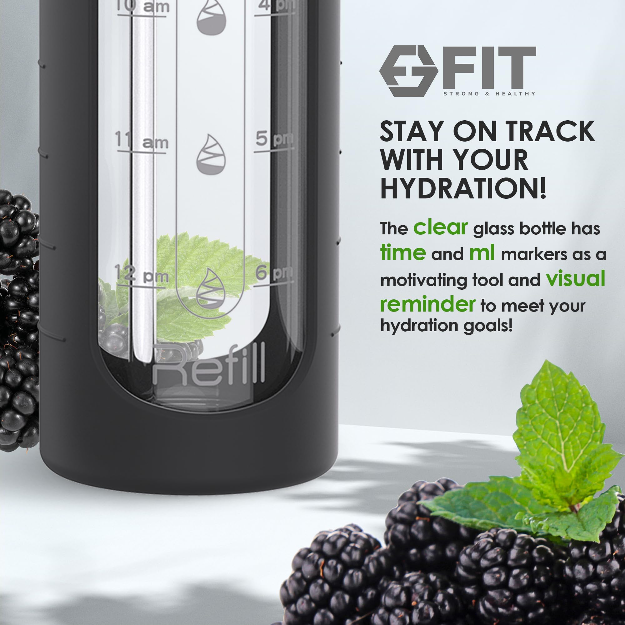 32 oz Glass Water Bottle - SCOTT'S FAVORITE!!