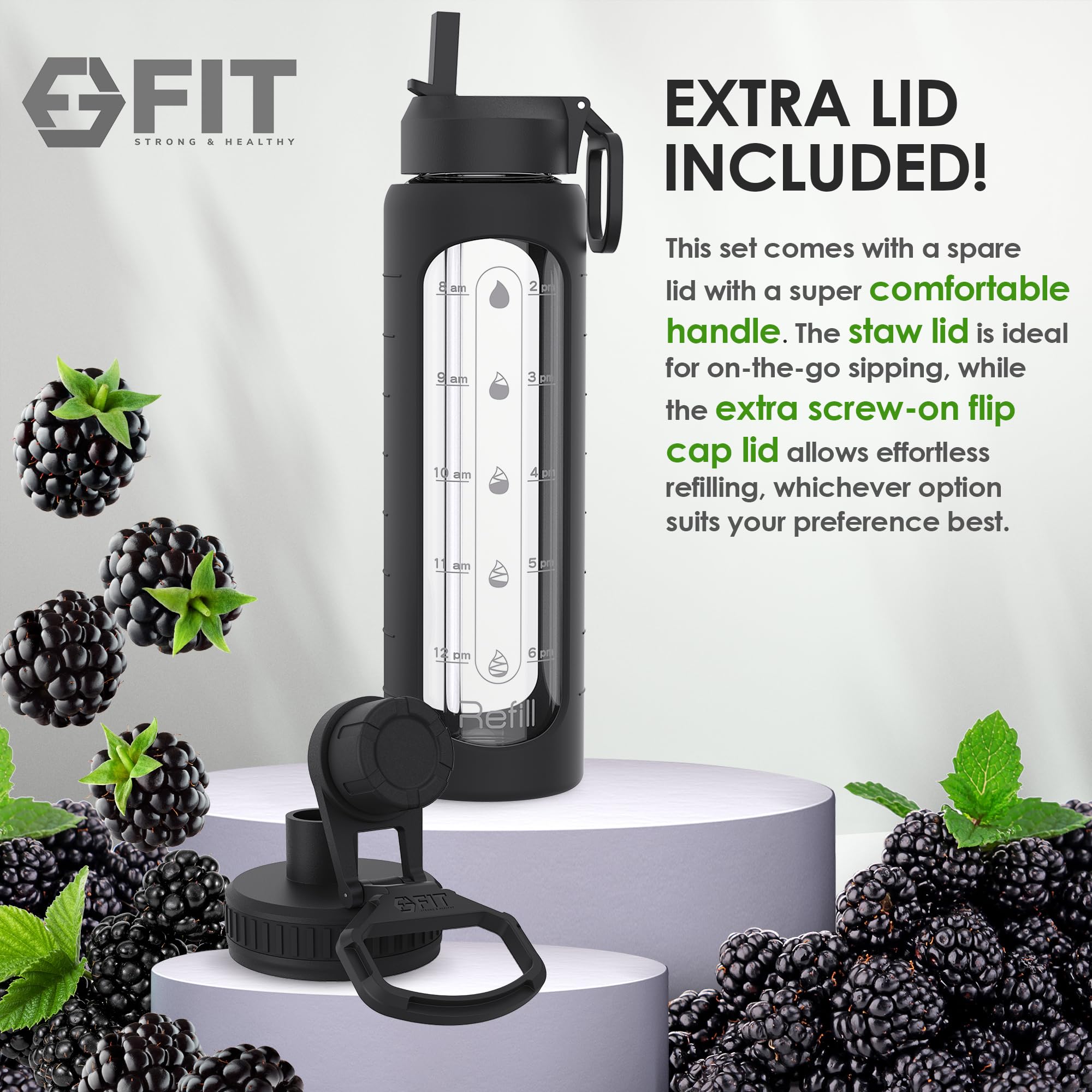 32 oz Glass Water Bottle - SCOTT'S FAVORITE!!