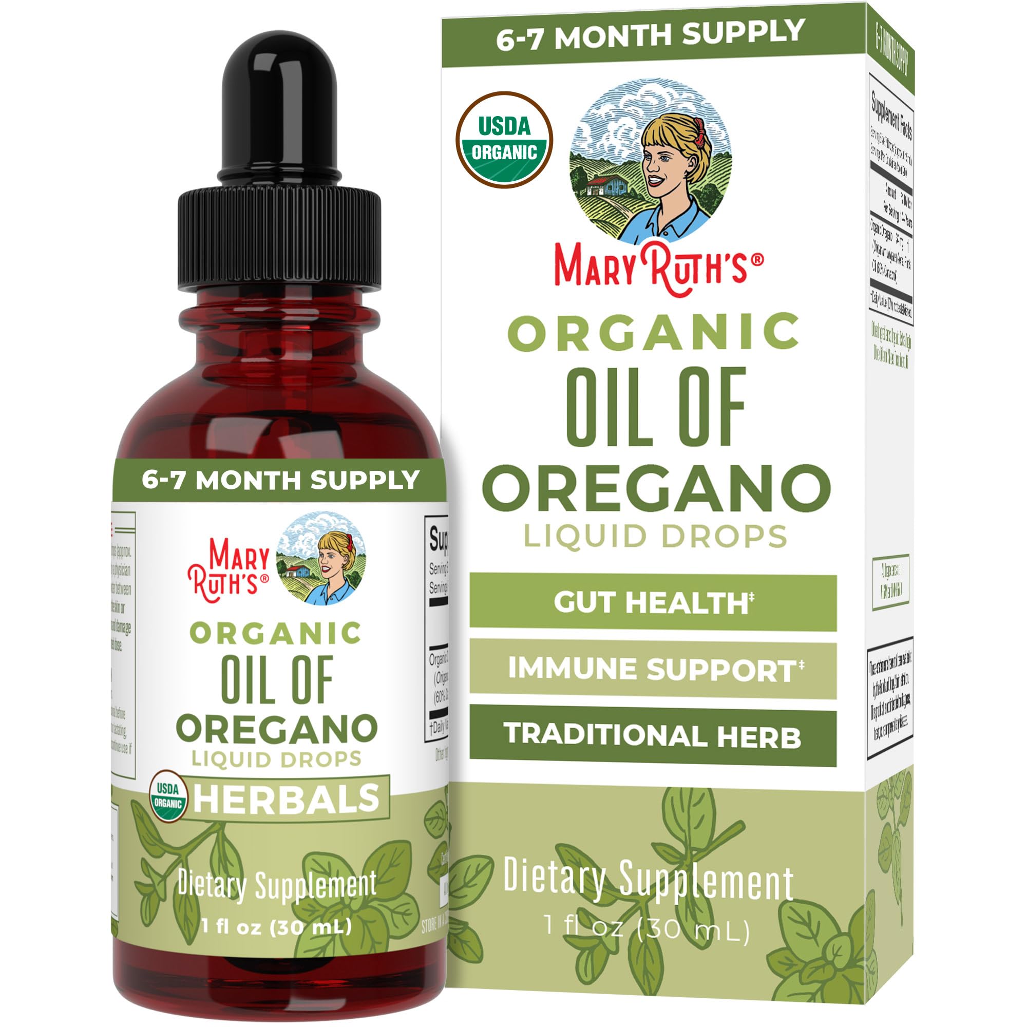 Oregano Oil Drops - 6 Month Supply - USDA Organic Oil of Oregano